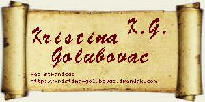 Kristina Golubovac vizit kartica